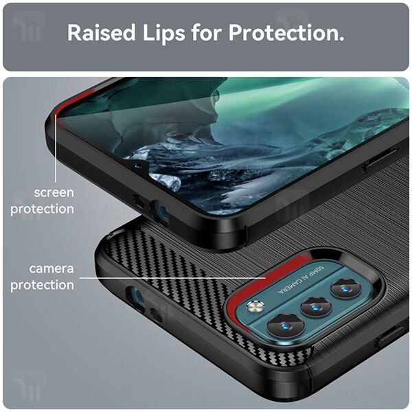 قاب فیبر کربنی نوکیا Nokia G21 / G11 Rugged Armor Fiber Carbon